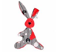 Grand doudou lapin en bambou rouge TU