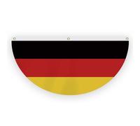 Grand drapeau allemand de balcon, 62 x 122 cm, bannière ronde allemande 100D, décoration romaine pour jardin, fenêtre d'espoir avec grommet en laiton