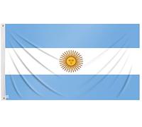 Grand drapeau argentin de balcon renforcé avec deux œillets métalliques 150 x 90 cm