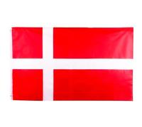Grand Drapeau Danemark 150x90cm avec Oeillets - Déco Fête Supporter Foot | Grand Drapeau Danemark Bannière Foot Nations League 2026 Jour Constitution Déco Jardin Bar Rue Extérieur Défilé Fête
