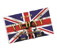 Grand drapeau de célébration du 80e anniversaire de mariage résistant à la décoloration 1,5 x 0,9 m pour les établissements d'enseignement et les rassemblements publics 1 pièce