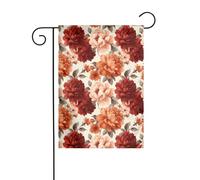 Grand drapeau de jardin avec roses audacieuses et pivoines - 30 x 45 cm - Vertical double face - Décoration extérieure de ferme - Drapeau de cour
