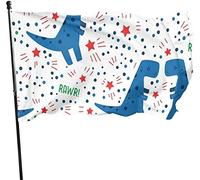 Grand drapeau de jardin en polyester durable avec dragons de dessin animé, 0,9 x 1,5 m, pour intérieur et extérieur, décoration d'intérieur