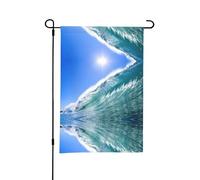Grand drapeau de jardin HD vague de l'océan double face 30,5 x 45,7 cm Printemps été Drapeaux d'extérieur Drapeau de vacances Décoration de vacances