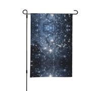 Grand drapeau de jardin imprimé flocons de neige dispersés pour l'extérieur Drapeau double face avec motif imprimé complet