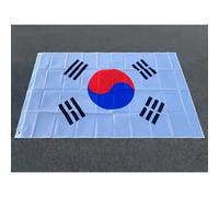 Grand drapeau de la Corée du Sud, 90 x 150 cm, grand drapeau avec passant pour mât et cordons pour fixer, drapeau léger pour le sport, le football, les bâtiments (Corée du Sud)