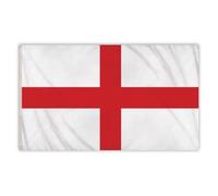 Grand drapeau de la croix de St Georges - 1,5 m x 0,9 m Double couture en polyester de qualité supérieure avec œillets métalliques pour sports et événements nationaux Fabriqué en Grande-Bretagne