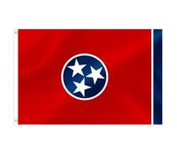 Grand drapeau de l'État du Tennessee - 3 x 4,5 m - En polyester résistant à la décoloration - Avec œillets en laiton - Cadeaux et décoration de chambre - Intérieur et extérieur
