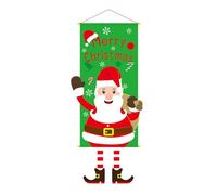 Grand drapeau de Noël à suspendre sur une porte ou un bonhomme de neige - Décoration de fête de Noël - Décoration créative pour sapin de Noël