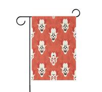 Grand drapeau d'extérieur Boo Clown rouge et blanc pour décoration extérieure 30,5 x 45,7 cm double face