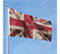 Grand drapeau d'extérieur double face avec 2 œillets en laiton - Drapeau britannique pour toutes les saisons - Pour jardin, cour, pelouse, décoration extérieure