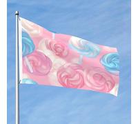 Grand drapeau d'extérieur double face avec 2 œillets en laiton - Drapeau de cour en coton bonbon pour toutes les saisons - Pour jardin, cour, pelouse, décoration extérieure