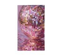 Grand drapeau disco pour maison, cour, 91 x 152 cm, bannière de vœux avec œillets, décoration d'intérieur ou d'extérieur