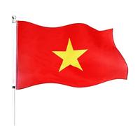 Grand drapeau du Vietnam 152 x 91 cm - Parfait pour les événements vietnamiens ou les occasions - Lot de 1