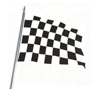 Grand Drapeau F1 90x150cm Drapeau Damier Noir et Blanc 3x5ft Œillets | Polyester Résistant aux UV et Double Couture pour Festivals Extérieur Balcon Jardin et Manifestations Maison Événements