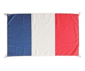 Grand drapeau France pour Balcon avec 4 œillets et 4 attaches, grands drapeaux de la France pour événements sportifs 150 x 90 cm