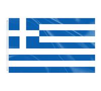 Grand Drapeau Grèce 150x90cm avec Oeillets - Décoration Fête & Supporter | Grand Drapeau Grèce Bannière Foot Nations League 2026 Fête Nationale OXI Déco Jardin Bar Rue Extérieur Défilé Supporter