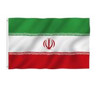 Grand drapeau Iran Lion 90 x 150 cm, double drapeau en polyester de haute qualité avec œillets en laiton, couleur vive, résistant à la lumière, pour jardin, tissu de drapeau intérieur