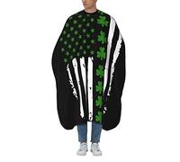 Grand Drapeau Irlandais-Américain Pour La Saint-Patrick Unisexe Cape De Barbier Pleine Longueur Cape De Coiffure Professionnelle Capes De Coiffeur De Salon Pour Usage Domestique 168X140Cm