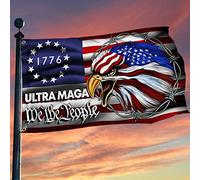 Grand Drapeau Nous, Le Peuple, 1776 Ultra Maga Eagle Et Double Face Grande Drapeau Durable Drapeau Grand Pour Maison Élection Défilés 90X150Cm