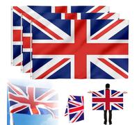 Grand drapeau Union Jack 1,5 x 0,9 m en polyester de qualité supérieure avec œillets métalliques, décoration de fête royale britannique, pub, jardin, bannière
