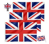 Grand drapeau Union Jack de 1,5 x 0,9 m, drapeau national de Grande-Bretagne, nouveau roi Charles III couronnement, jardin, rue, fête, pub, décorations extérieures, pour patriotes et bureaux à