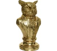 Grand-duc figure en frac céramique 17cm or