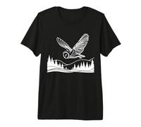 Grand-duc Linéaire Ornithologue T-Shirt Haut de Gamme