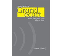 Grand Ecart Petites notes prises le soir après la classe - Agnès Forette - Chambre D'echos - broché - Roman