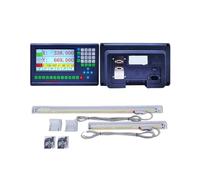 Grand écran GCS903, Kit DRO LCD à 2 axes et 2 pièces, échelle linéaire de haute précision 0-1000mm, encodeur optique, règle de fraisage(GCS903-2 LCD DRO SET)