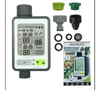Grand écran LCD Minuteur d'arrosage automatique avec capteur de pluie pour irrigation de jardin, contrôleur d'arrosage numérique programmable pour robinet de pelouse et de jardin