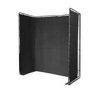 Grand écran Noir avec Support, Cadre panoramique Pliable de 2,4 × 4 m avec Toiles Noires, Toile de Fond Portable pour Photographie, Tournage vidéo en Studio et Diffusion en Direct