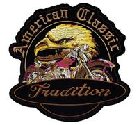 Grand Écusson Aigle Oiseau Moto Patch Thermocollant Animal Eagle a thermocollé transfert amérique à coller fer repasser applique brodé oiseau rapace coudre tshirt veste vêtement biker motard 28x28,5cm