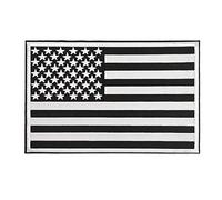 Grand écusson brodé drapeau américain noir et blanc - mignon - mini applique humoristique pour légumes et aliments - bricolage
