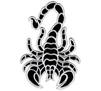 Grand écusson dorsal scorpion blanc - 19,6 x 28 cm - Écusson brodé pour motards - Patch dorsal XXL - Patch Scorpion Patch Backpatch pour vestes de moto, carottes, gilets en cuir - Broderie de haute