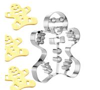 Grand emporte-pièce en forme de d'épices de 20 cm, en acier inoxydable, emporte-pièces de Noël en forme de bonhomme de d'épices pour la pâtisserie