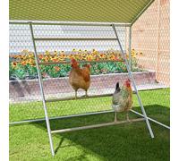 Grand enclos pour poules 3 x 2 m - Poulailler résistant à l'hiver avec auvent et serrure de sécurité, cage polyvalente pour animaux de compagnie pour l'extérieur