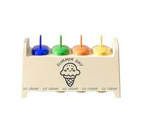 Grand ensemble de crème glacée avec 4 bâtonnets colorés réutilisables pour jus de fruits, sucettes glacées pour usage familial