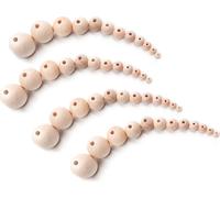 Grand ensemble de perles en bois (10 000 pièces, diamètre 6 mm, érable)