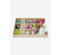 Grand ensemble de perles en bois pour enfants dans boîte en bois LENA multicolore TU