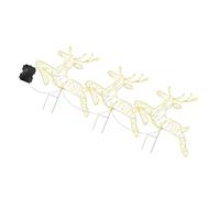 Grand ensemble familial de cerfs de Noël lumineux pour intérieur et extérieur, résistant aux intempéries, décoration de vacances d'extérieur