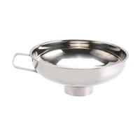 Grand Entonnoir Cuisine à Large Ouverture en Acier Inoxydable | Taille S, Remplisseur de Confiture Alimentaire, Anse Suspendre, Prise Confortable, Nettoyage Facile, Argenté