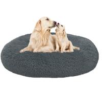 Grand Et Très Grand Chiens Panier, Deluxe Lit pour Chien, Tapis Grande Taille Canapé Lavable, Coussin Rond Duveteux, Animalerie Paniers, Animal Familier Rond et Doux