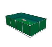 Grand étang à poissons en toile PVC avec valve de vidange - Piscine d'aquarium pliable pour l'élevage de carpes koï, l'irrigation du jardin et le stockage de l'eau - Fontaine extérieure durable