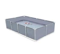 Grand étang à poissons en toile PVC avec valve de vidange - Piscine d'aquarium pliable pour l'élevage de carpes koï, l'irrigation du jardin et le stockage de l'eau - Fontaine extérieure durable