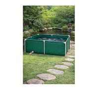 Grand étang à poissons hors sol, piscine en toile PVC épaisse avec cadre en acier galvanisé. Piscine extérieure de conteneur d’aquarium for le stockage de Koi et d’eau(Green,118.1x39.4x27.6in)