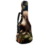 Grand étui de guitare acoustique pour guitare acoustique de 101,6/104,7 cm, imperméable, avec couche de protection en éponge, joli hérisson, multicolore, 42.9x16.9x4.7 in, Sac pour guitare