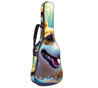 Grand étui de guitare étanche avec couche de protection en éponge, joli Corgi nage sous l'eau, Multicolore #07, 42.9x16.9x4.7 in, Sac pour guitare