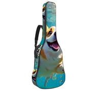Grand étui de guitare étanche avec couche de protection en éponge, joli Corgi nage sous l'eau, Multicolore #05, 42.9x16.9x4.7 in, Sac pour guitare