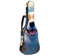 Grand étui de guitare étanche avec couche de protection en éponge, joli Corgi nage sous l'eau, Multicolore #08, 42.9x16.9x4.7 in, Sac pour guitare